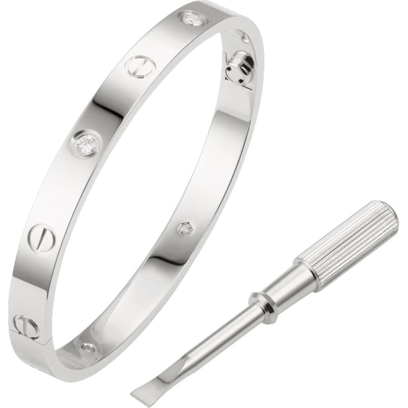 Pnstime 4 Diamonds Love Bracelet Couple - Image 11