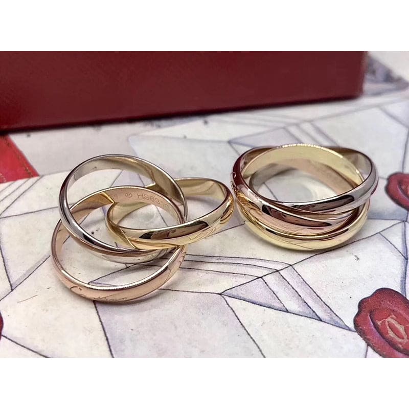 Pnstime Classic Trinity Ring for Couple - Image 2
