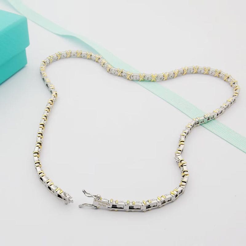 Pnstime T Schlumberger Eighteen Stone Choker Necklace - Image 5