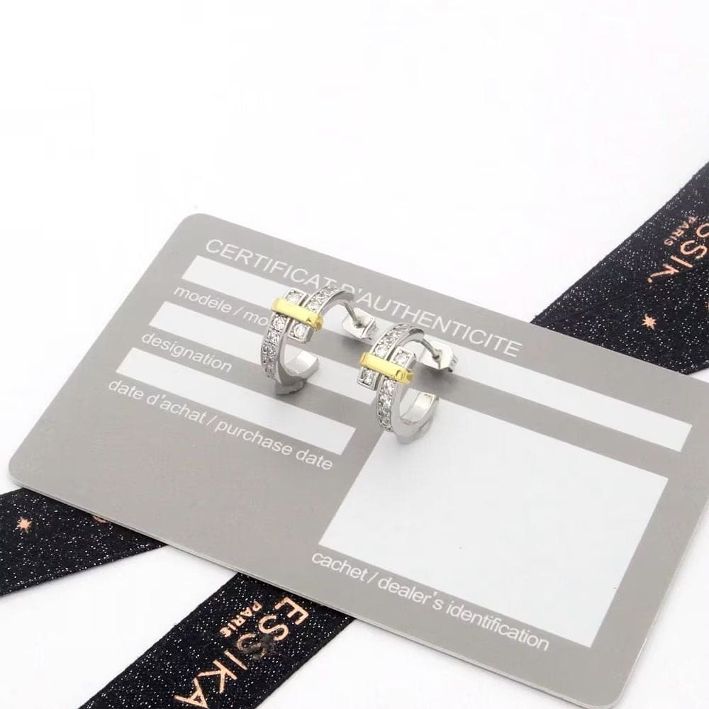 Pnstime T Edge Hoop Earrings - Image 3