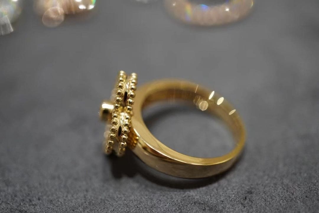 Pnstime Vintage Alhambra Carnelian Ring Gift Jewelry - Image 5