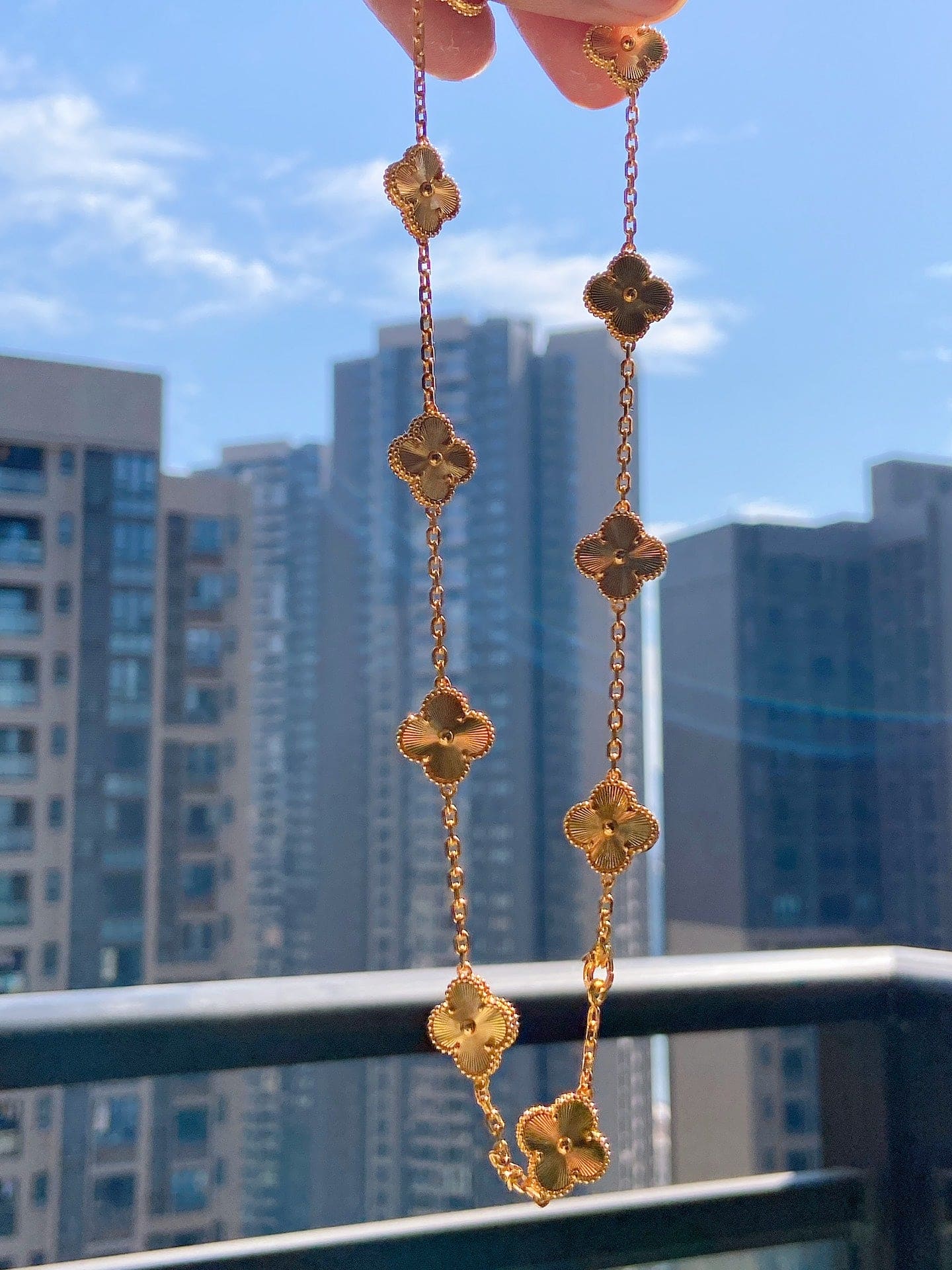 Pnstime Vintage Alhambra 10 Motifs Necklace - Image 9