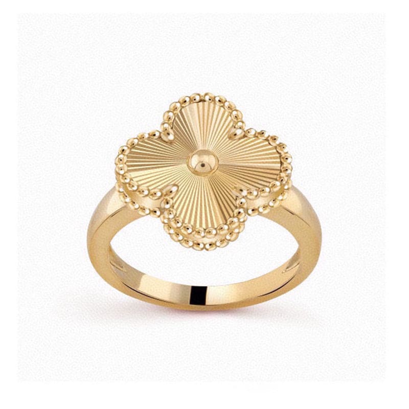 Pnstime Guilloche Vintage Alhambra Ring Gift Jewelry - Image 2