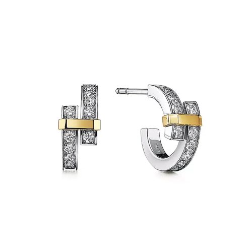 Pnstime T Edge Hoop Earrings