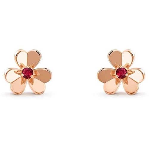 Pnstime Frivole Mini Ruby Earrings Elegant Women