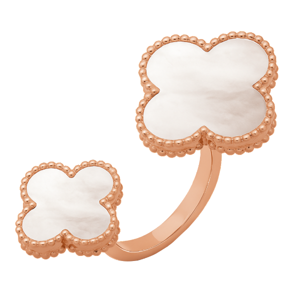 Pnstime Magic Alhambra Mother Of Pearls Clover Ring Classic - Image 2