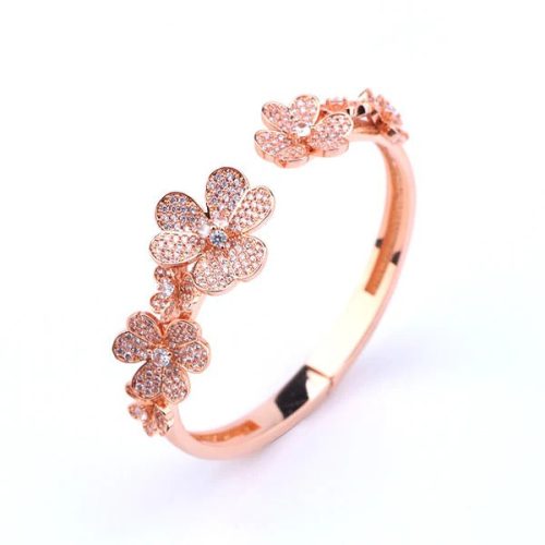 Pnstime Frivole Seven Flowers Diamonds Bracelet Luxury Elegant