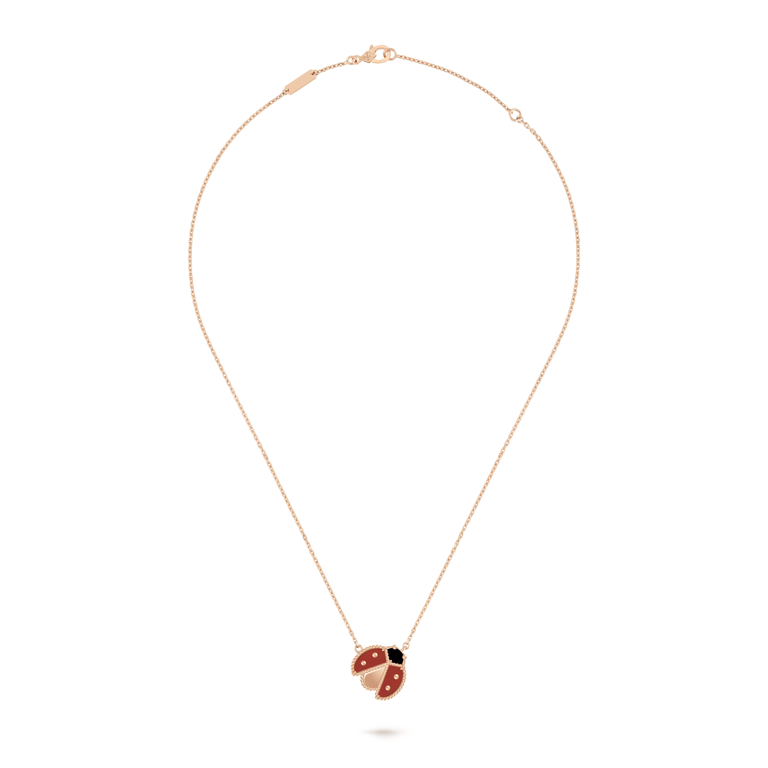 Pnstime Lucky Spring Open Wings Bug Rose Gold Pendant - Image 3