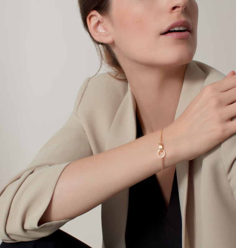 Pnstime Double Ring Bracelet Stylish Women - Image 4