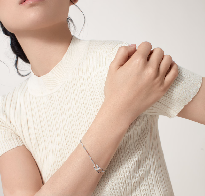 Pnstime Double Ring Bracelet Stylish Women - Image 8