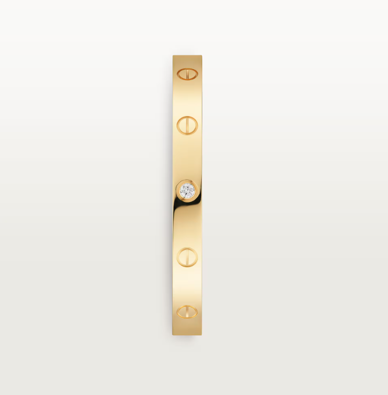 Pnstime Open Cuff 1 Diamond Love Bracelet Jewelry - Image 6