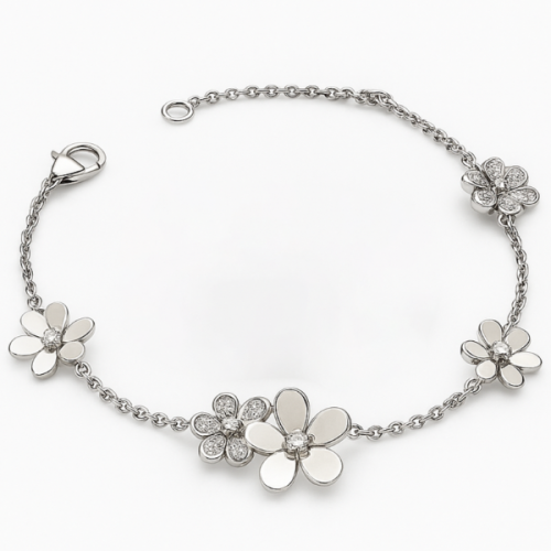 Pnstime Frivole Flowers Bracelet Elegant Women