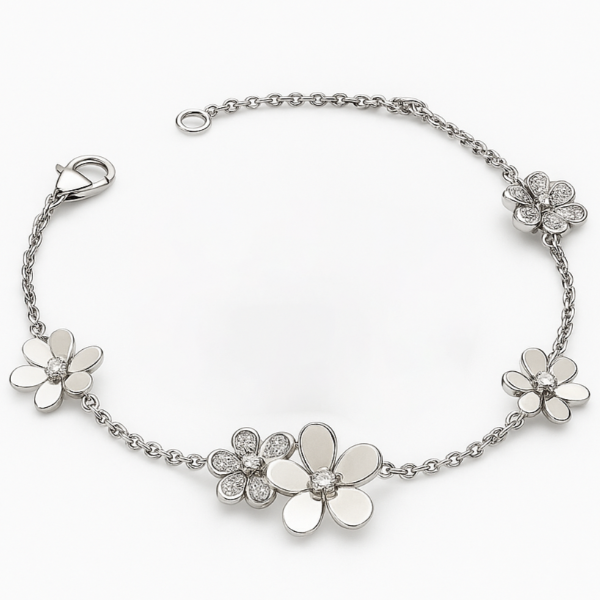 Pnstime Frivole Flowers Bracelet Elegant Women