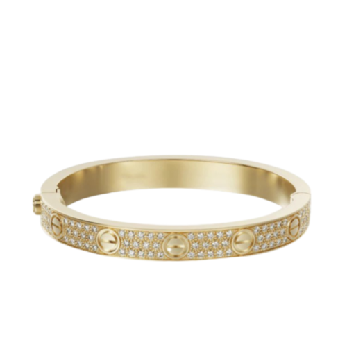 Pnstime Love Pave Diamonds Bracelet Fine Jewelry