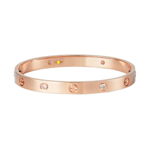 Pnstime 4 Diamonds Love Bracelet Couple