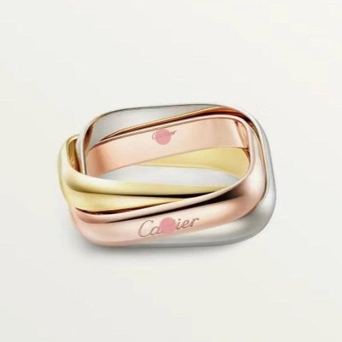 Pnstime Trinity Cushion Ring for Women