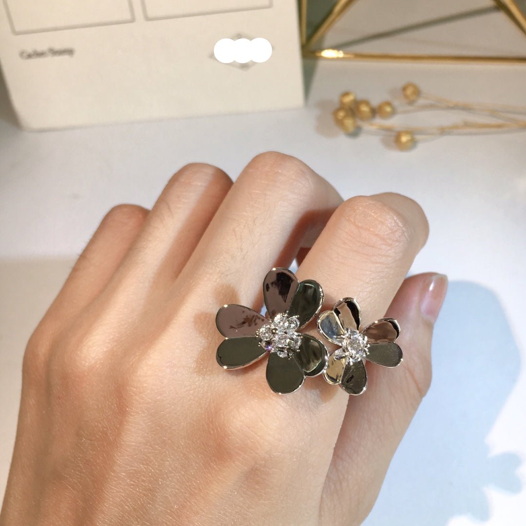 Pnstime Diamond Frivole Between The Finger Ring Elegant Luxury - Image 4