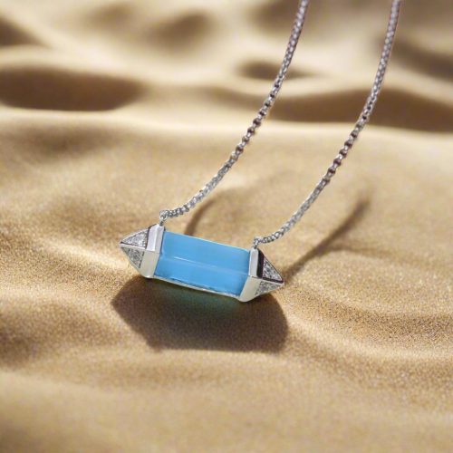 Pnstime Les Berlingots De Blue Necklace