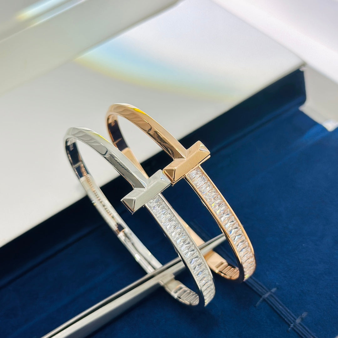 Pnstime T1 Wide Diamond Hinged Bracelet - Image 11