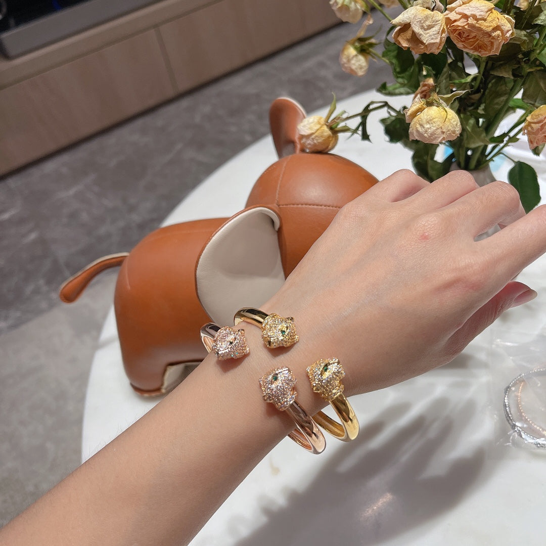 Pnstime Two Panthère De Bracelet Couple Women - Image 5