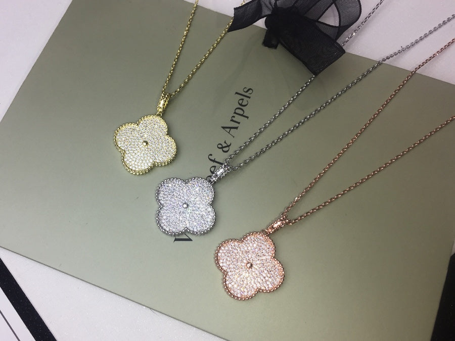 Pnstime Magic Alhambra One Motifs Diamonds Clover Necklace Elegance - Image 9