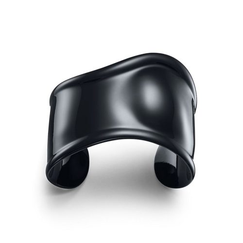 Pnstime Elsa Peretti Small Bone Cuff Black Bracelet