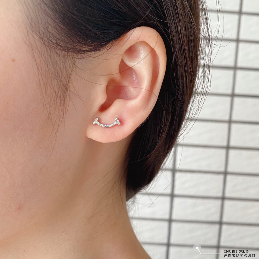 Pnstime T Smile Diamonds Earrings - Image 6
