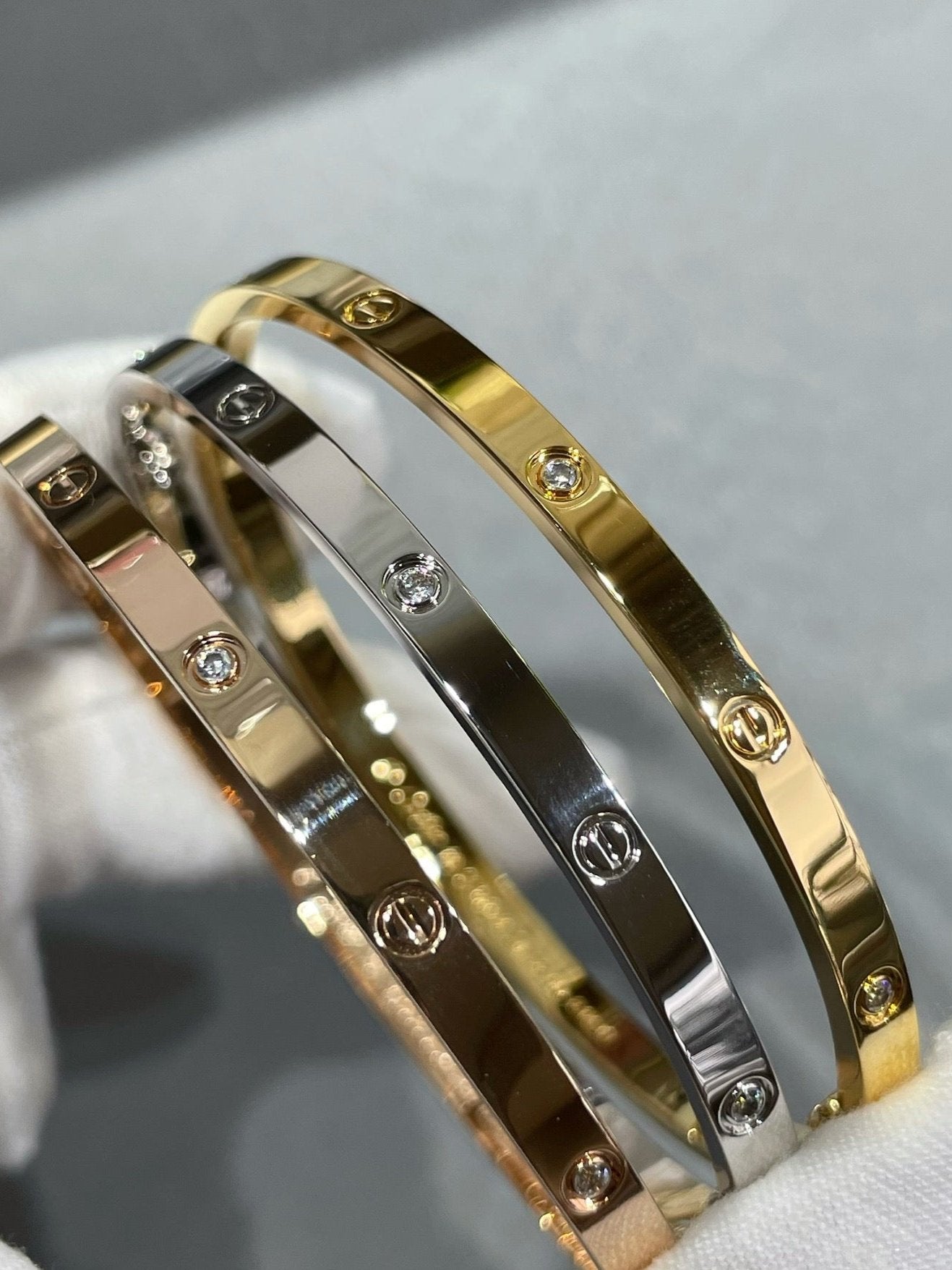 Pnstime Love Six Diamonds Small Bracelet Delicate - Image 5