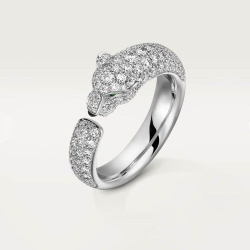 Pnstime Panthère De Full Diamond Ring Couple Women