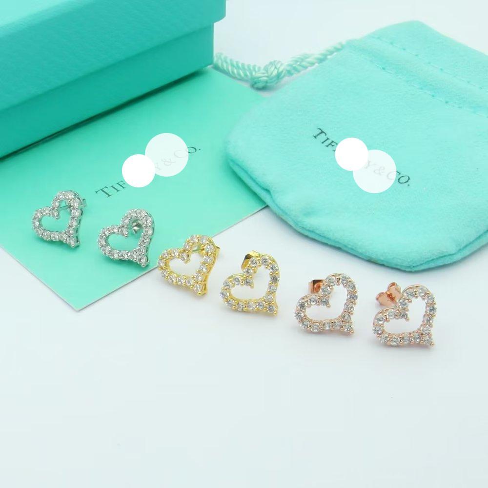Pnstime T Heart Diamonds Earrings - Image 6