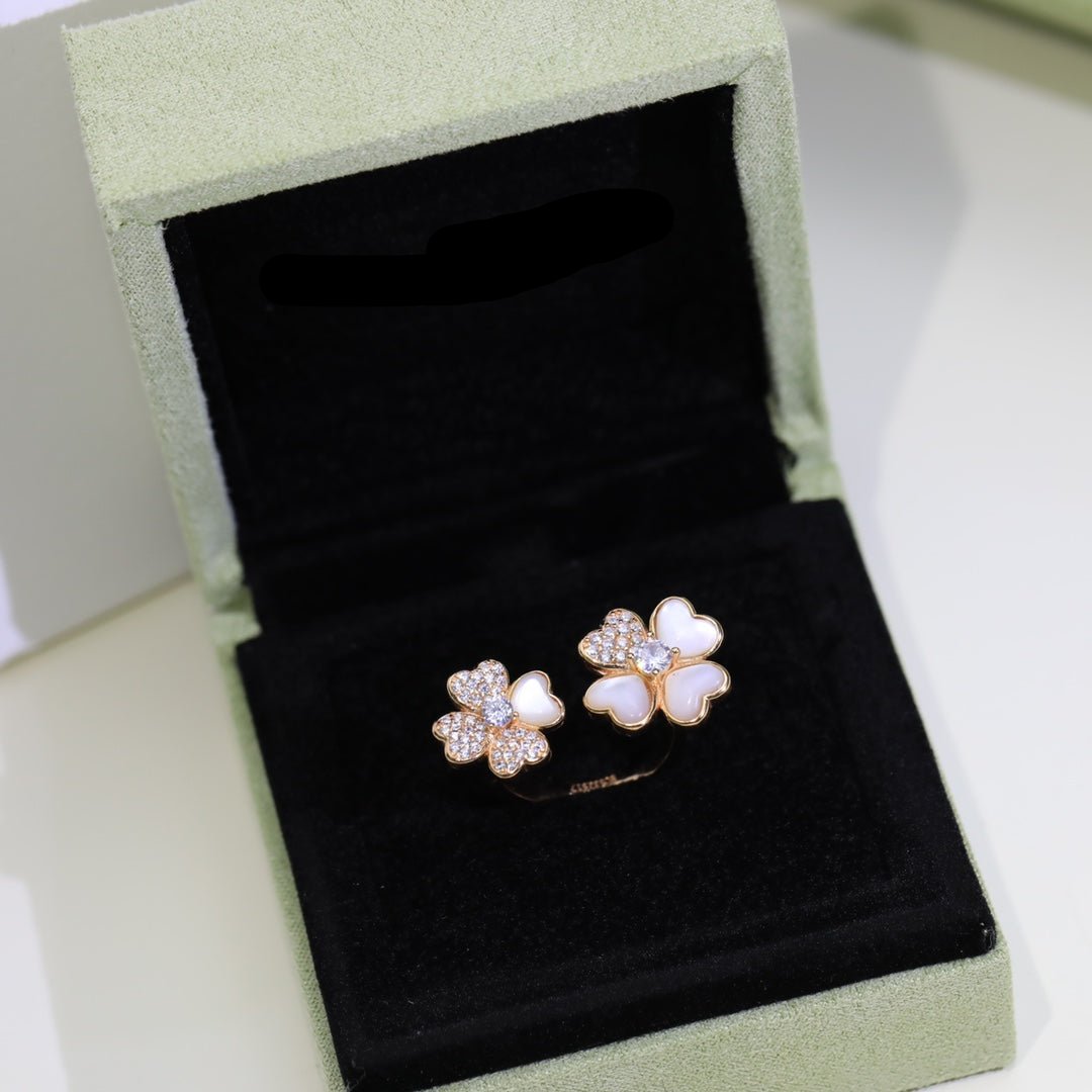 Pnstime Cosmos Diamond Rose Gold Between The Finger Diamond Ring Fashion Jewelry - Image 6