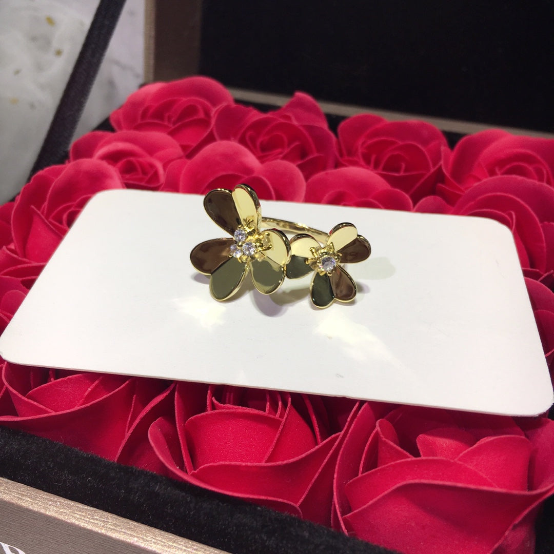 Pnstime Diamond Frivole Between The Finger Ring Elegant Luxury - Image 3