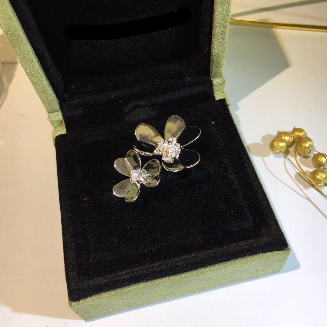 Pnstime Diamond Frivole Between The Finger Ring Elegant Luxury - Image 7