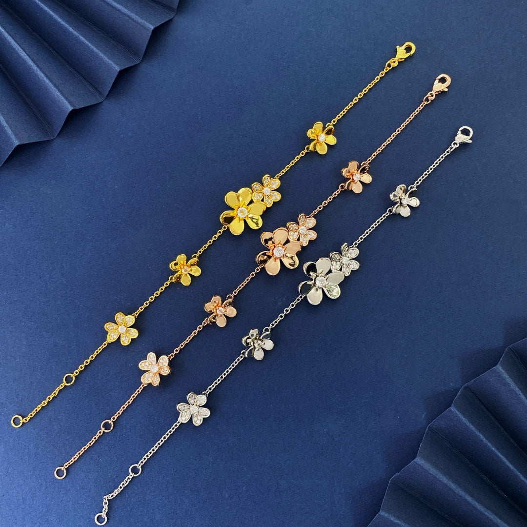 Pnstime Frivole Flowers Bracelet Elegant Women - Image 8