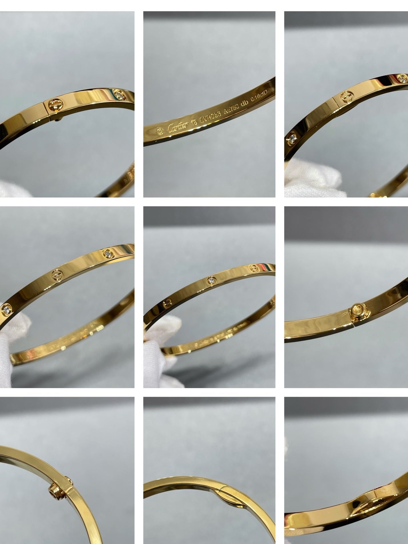 Pnstime Love Six Diamonds Small Bracelet Delicate - Image 8