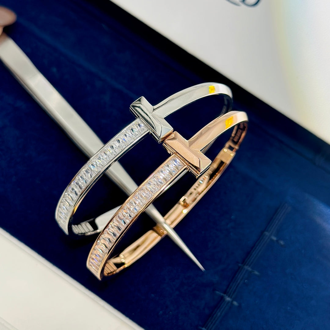 Pnstime T1 Wide Diamond Hinged Bracelet - Image 12