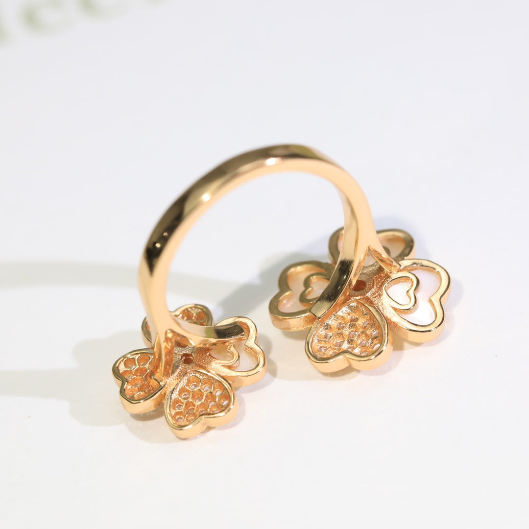 Pnstime Cosmos Diamond Rose Gold Between The Finger Diamond Ring Fashion Jewelry - Image 7