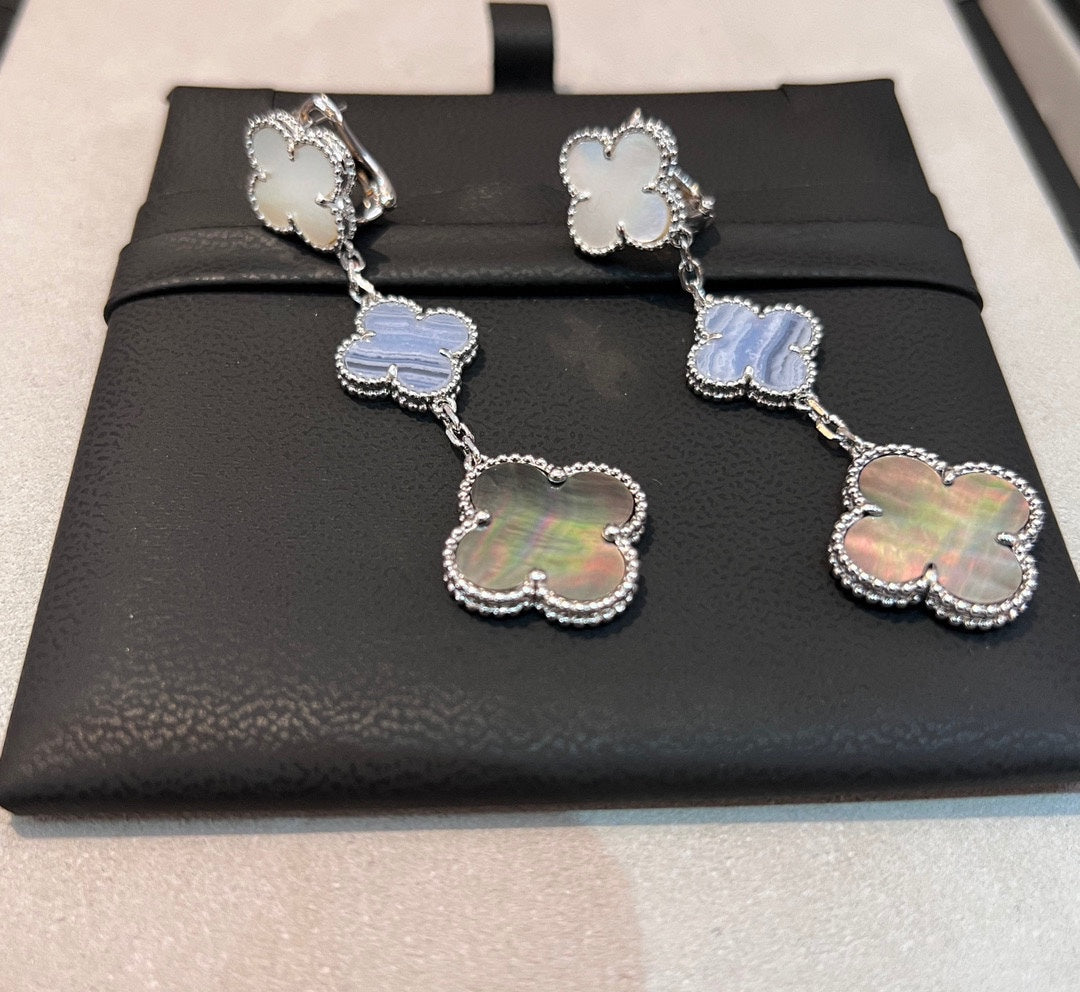 Pnstime Magic Alhambra Three Motifs Earrings Jewelry - Image 7