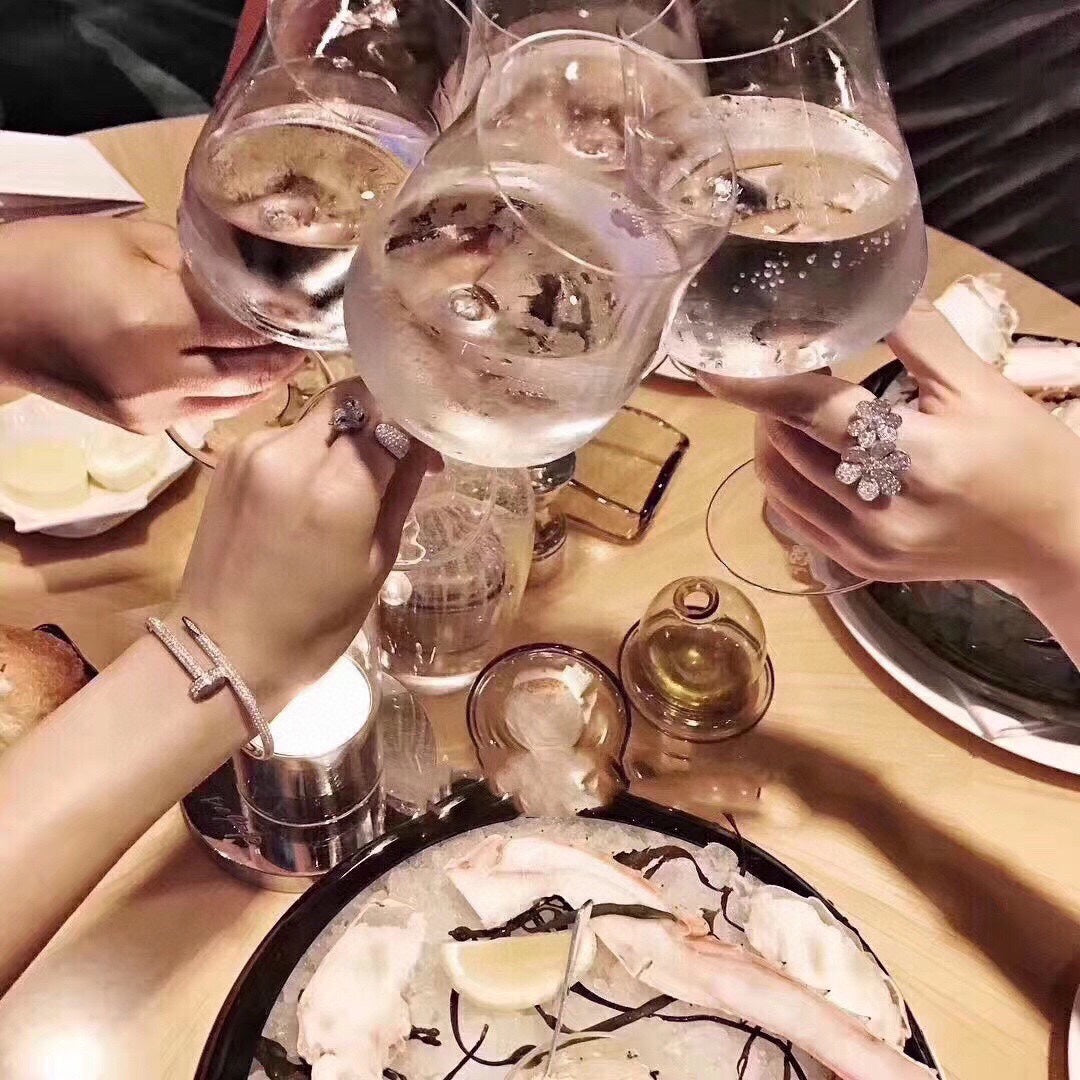 Pnstime Juste Un Clou Full Diamond Ring Luxury Women - Image 6