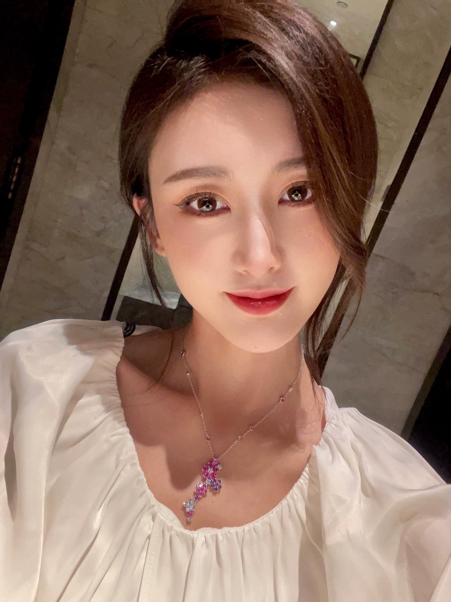 Pnstime Folie Des Prés Pendant Necklace Elegant Women - Image 3