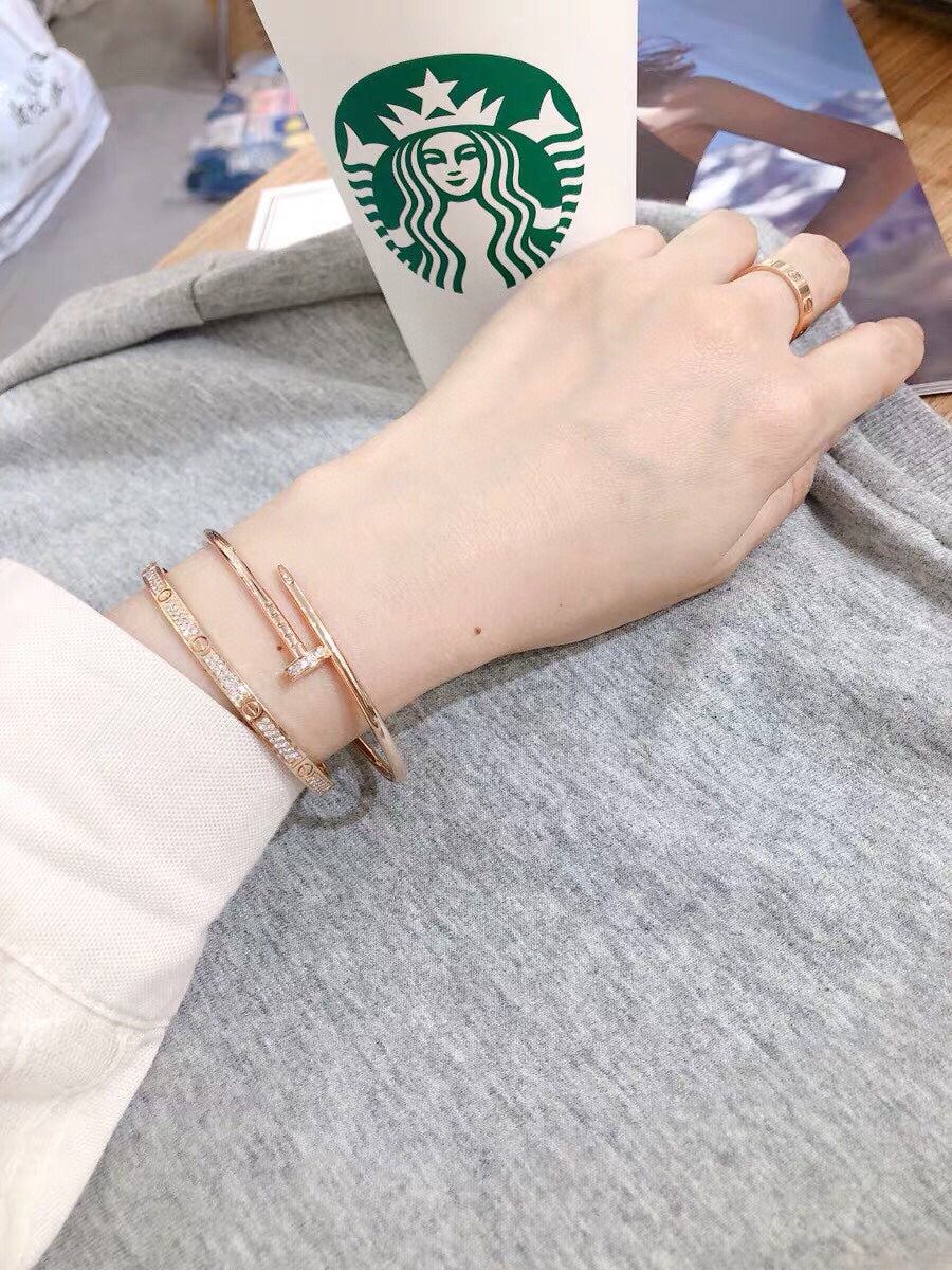 Pnstime Juste Un Clou Diamond 3.5mm Bracelet Elegant Unisex - Image 15