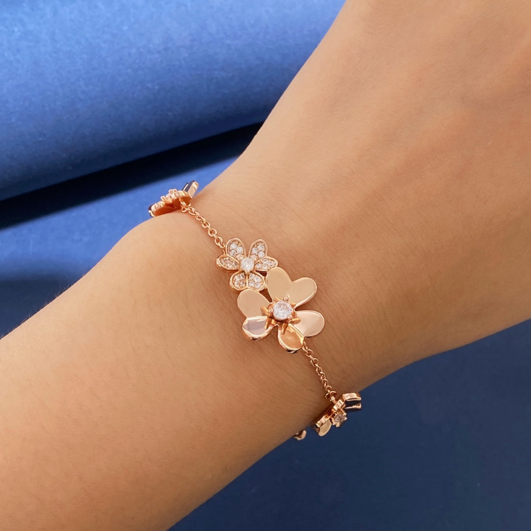 Pnstime Frivole Flowers Bracelet Elegant Women - Image 9