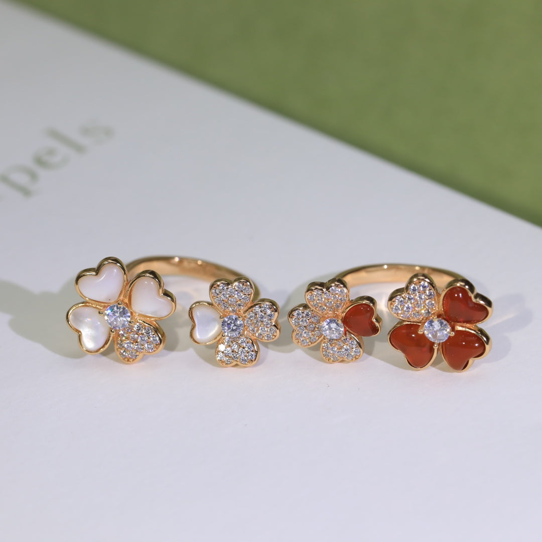 Pnstime Cosmos Diamond Rose Gold Between The Finger Diamond Ring Fashion Jewelry - Image 9
