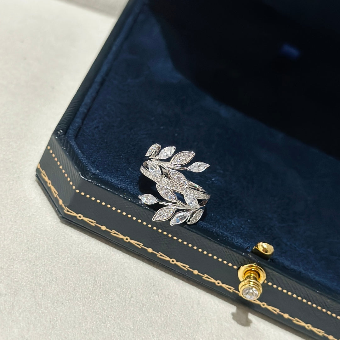 Pnstime T Victoria Diamond Vine Bypass Ring - Image 9