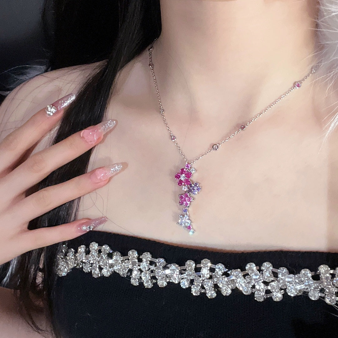 Pnstime Folie Des Prés Pendant Necklace Elegant Women - Image 5