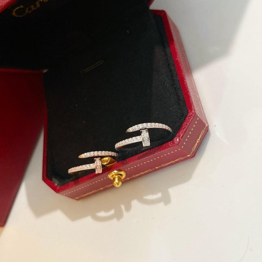 Pnstime Juste Un Clou Full Diamond Ring Luxury Women - Image 10