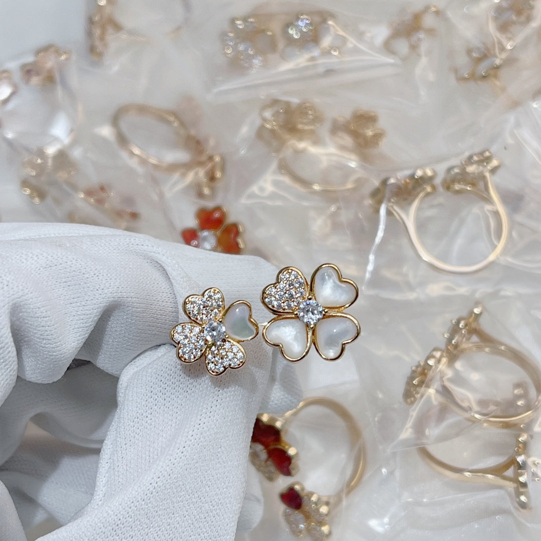 Pnstime Cosmos Diamond Rose Gold Between The Finger Diamond Ring Fashion Jewelry - Image 10