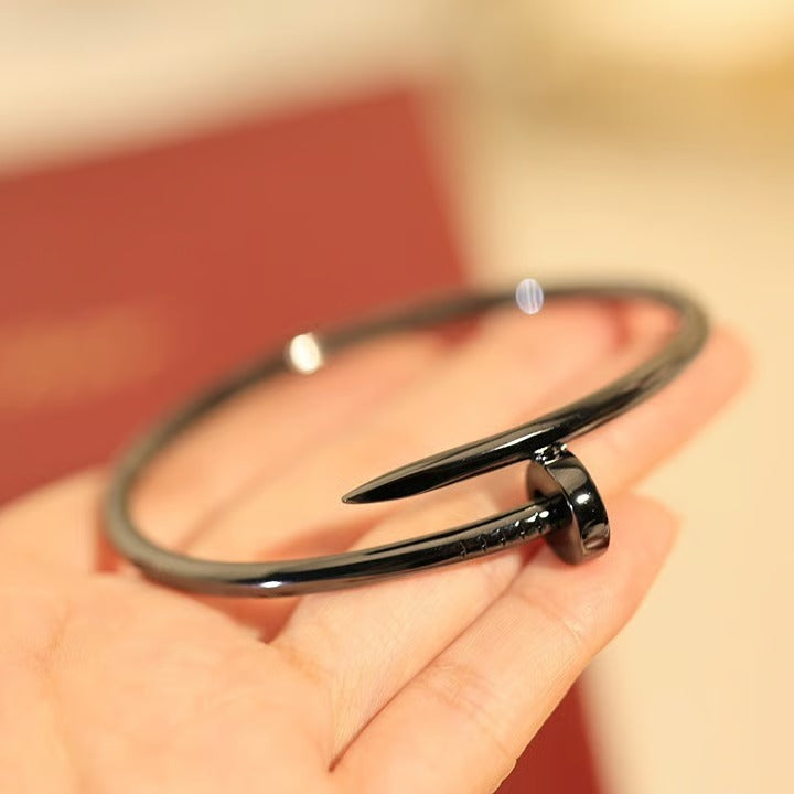 Pnstime Juste Un Clou Black Bracelet Unisex Fashion - Image 3