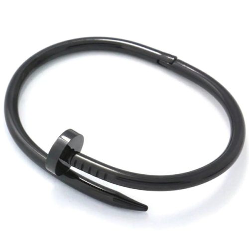 Pnstime Juste Un Clou Black Bracelet Unisex Fashion