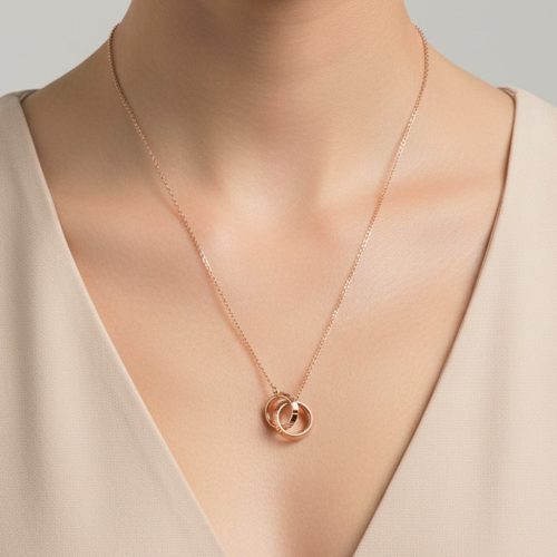 Atlas X Interlocking Circle Pendant Necklace